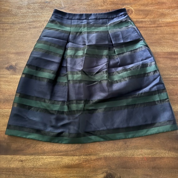 Talbots Blue and Green A-Line Skirt Size 8 - Picture 1 of 5